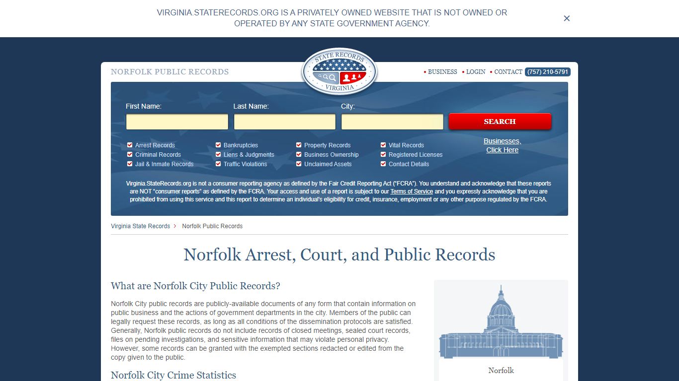 Norfolk Arrest and Public Records | Virginia.StateRecords.org